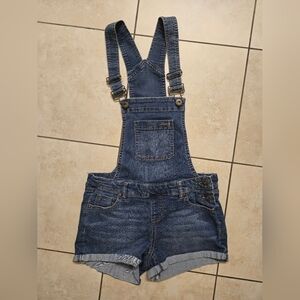Blue Spice Blue Denim Shorts Overalls Size 3